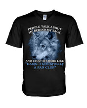 Load image into Gallery viewer, People Talk About Me Behind My Back And I Just Sit Here Like Guys V-Neck
