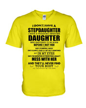 Load image into Gallery viewer, I Don't Have A Stepdaughter A Freaking Awesome Daughter Gift For Women Guys V-Neck
