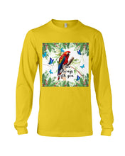 Load image into Gallery viewer, Scarlet Macaw With Butterflies I Am Always With You Gift For Lover Unisex Long Sleeve
