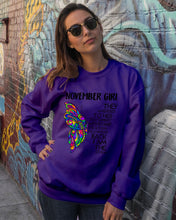 Load image into Gallery viewer, Birthday Gift For November Girl They Whispered To Her You Cannot Withstand The Storm Sweatshirt
