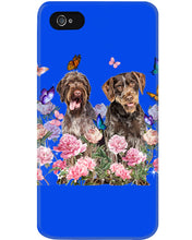 Load image into Gallery viewer, German Wirehaired Pointer With Peonies Gift For Dog Lovers Phone case
