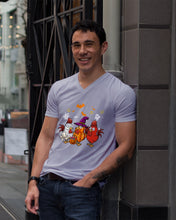 Load image into Gallery viewer, Chicken Pumpkin Smile Happy Halloween Gift For Friends Guys V-Neck
