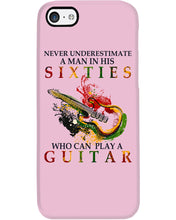 Load image into Gallery viewer, Never Underestimate A 60 Year Old Man Can Play A Guitar Phone case
