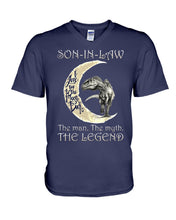 Load image into Gallery viewer, I Love You To The Moon And Back Gift For Son-In-Law Guys V-Neck

