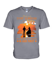 Load image into Gallery viewer, Behind Every Gorgeous Wife Is A Husband Who Believes In Her First Trending Guys V-Neck
