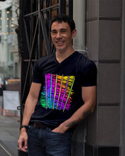 Load image into Gallery viewer, Six Flute Colorful Design Gift For Flute Lovers Guys V-Neck
