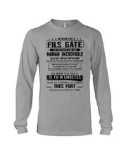 Load image into Gallery viewer, Fils Gâté J'ai Été Élevé PẢ Une Maman Incroyable En Septembre Unisex Long Sleeve
