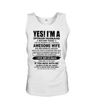 Load image into Gallery viewer, I'm A Spoiled Husband But Not Yours - Awesome Wife Who Was Born In January Unisex Tank Top
