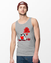 Load image into Gallery viewer, Penguin Forever Love With Red Heart Balloon Gift For Penguin Lovers Unisex Tank Top
