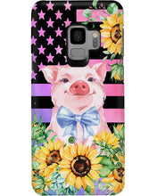 Load image into Gallery viewer, Pig America Flag Sunflower Special Custom Design Phone case
