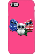 Load image into Gallery viewer, Lovely Phone Case Three Owl With US Flag Gift For Owl Lovers Phone case
