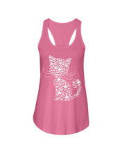 Load image into Gallery viewer, Cat With Clover Lucky Great Gift For Cat Lovers Ladies Flowy Tank
