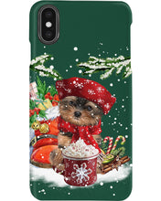 Load image into Gallery viewer, Yorkshire Terrier Loves Drinking Hot Latte Gift For Dog Lovers Phone case
