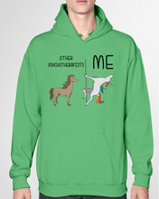 Load image into Gallery viewer, Funny Difference Between Me And Other Psychotherapists Unicorn And Horse Hoodie
