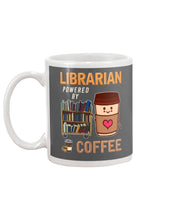 Load image into Gallery viewer, Librarian Powered By Coffee  Custom Design For Book Lovers Mug

