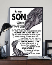 Load image into Gallery viewer, Mommy  Gift For    Son Just Do Your Best  Custom Design Vertical Poster
