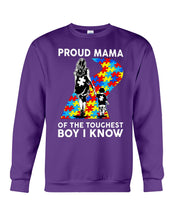 Load image into Gallery viewer, Proud Mama Of The Touchest Boy I Know Autism's Day Gift Sweatshirt
