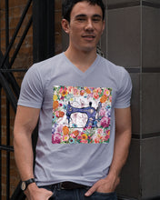 Load image into Gallery viewer, Embroidery Machine Flower Special Custom Design   For Girls Guys V-Neck
