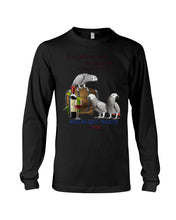 Load image into Gallery viewer, Everything Will Be Just Fine African Grey Parrot And Wine Gift For Bird Lovers Unisex Long Sleeve

