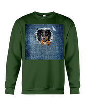Load image into Gallery viewer, Blue Phone Case With Dachshund Face Gift For Dachshund Lovers Sweatshirt
