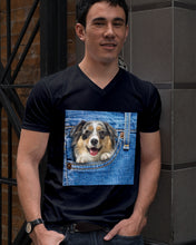 Load image into Gallery viewer, Australian Shepherd In Denim Pocket Gift For Dog Lovers Guys V-Neck
