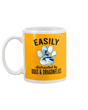 Load image into Gallery viewer, Easily Distracted By Dogs And Dragonflies Gift For Dog Lovers Mug
