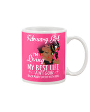 Load image into Gallery viewer, Betty Boop February Girl Living My Best Life Birthday Meaningful Gift Mug
