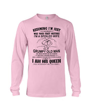 Load image into Gallery viewer, A Spoiled Wife Of An October Grumpy Old Man Birthday Meaningful Gift Unisex Long Sleeve

