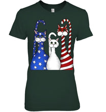 Load image into Gallery viewer, Cat Happy America  Independence's Day Special Custom Design Ladies Tee
