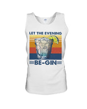Load image into Gallery viewer, Lovely Phone Case Let The Evening Be-Gin Retro Vintage Unisex Tank Top
