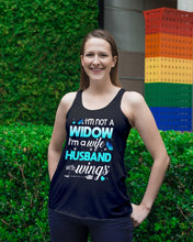 Load image into Gallery viewer, I'm A Wife Husband With Wings Trending Ladies Flowy Tank
