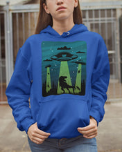 Load image into Gallery viewer, UFA Dinosaur T Rex Sky Full Of Stars Hoodie

