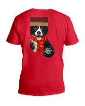 Load image into Gallery viewer, Santa Border Collie In Stock Gift For Dog Lovers Guys V-Neck
