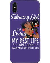 Load image into Gallery viewer, Betty Boop February Girl Living My Best Life Birthday Meaningful Gift Phone case
