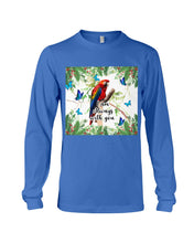 Load image into Gallery viewer, Scarlet Macaw With Butterflies I Am Always With You Gift For Lover Unisex Long Sleeve
