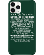 Load image into Gallery viewer, Shes Stubborn Messy And A Brat At Times Black Gift For Husband Phone case

