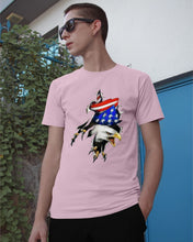 Load image into Gallery viewer, Eagle Giant Scratch USA Flag Gift For Women Guys Tee
