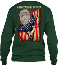 Load image into Gallery viewer, Correctional Officer America Flag  Special Custom Design Unisex Long Sleeve
