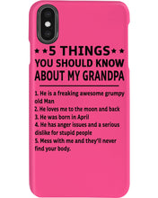 Load image into Gallery viewer, 5 Things You Should Know About My April Grandpa For Birthday Gift Phone case

