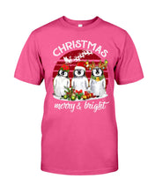 Load image into Gallery viewer, Penguin Christmas Merry And Bright Gift For Penguin Lovers Guys Tee
