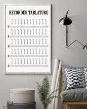 Load image into Gallery viewer, Recorder Tablature Custom Design Gift For Recorder Lovers Vertical Poster
