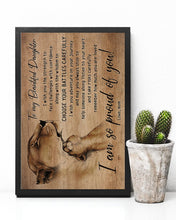 Load image into Gallery viewer, Mom Gift For Daughter With Lovely Words Remember How Much You Are Loved Vertical Poster
