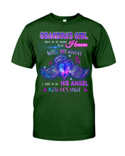 Load image into Gallery viewer, Wings Gift For Angel Grandpa Half Of My Heart Is In Heaven Guys Tee

