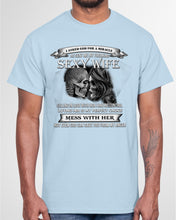 Load image into Gallery viewer, Shes Stubborn Messy And A Brat At Times Black Gift For Husband Guys Tee
