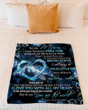 Load image into Gallery viewer, Daughter Gift For Mom I Love You With All My Heart Fleece Blanket
