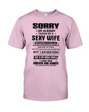 Load image into Gallery viewer, Gift For Husband Taken By A November Sexy Wife Who Happens To Cuss A Lot Guys Tee
