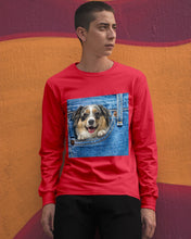 Load image into Gallery viewer, Australian Shepherd In Denim Pocket Gift For Dog Lovers Unisex Long Sleeve
