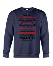 Load image into Gallery viewer, This Girl Has Fought A Thousand This Girl Was Born In March Sweatshirt
