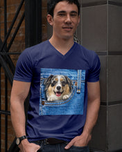 Load image into Gallery viewer, Australian Shepherd In Denim Pocket Gift For Dog Lovers Guys V-Neck
