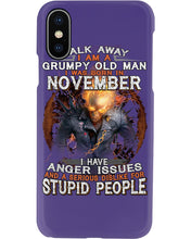 Load image into Gallery viewer, Walk Away I Am A Grumpy Old Man Who Was Born In November Birthday Gift Phone case
